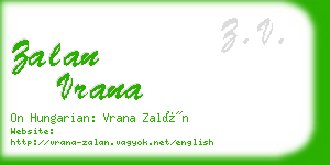 zalan vrana business card